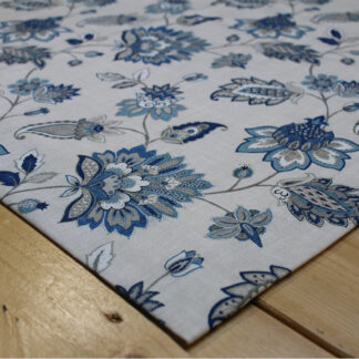 Clementine Wedgewood Pencil Curtains